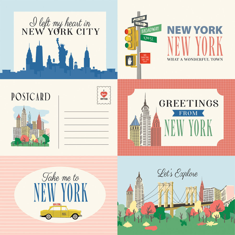Carta Bella - New York City - 6x4 Journaling Cards