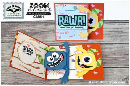Karen Burniston - Card Kits - Monster Pop-up Card