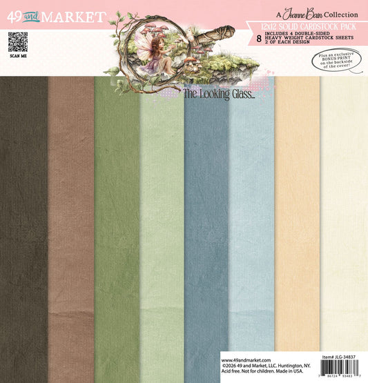 49 & Market - 12x12 Solid Cardstock Pack - The Looking Glass