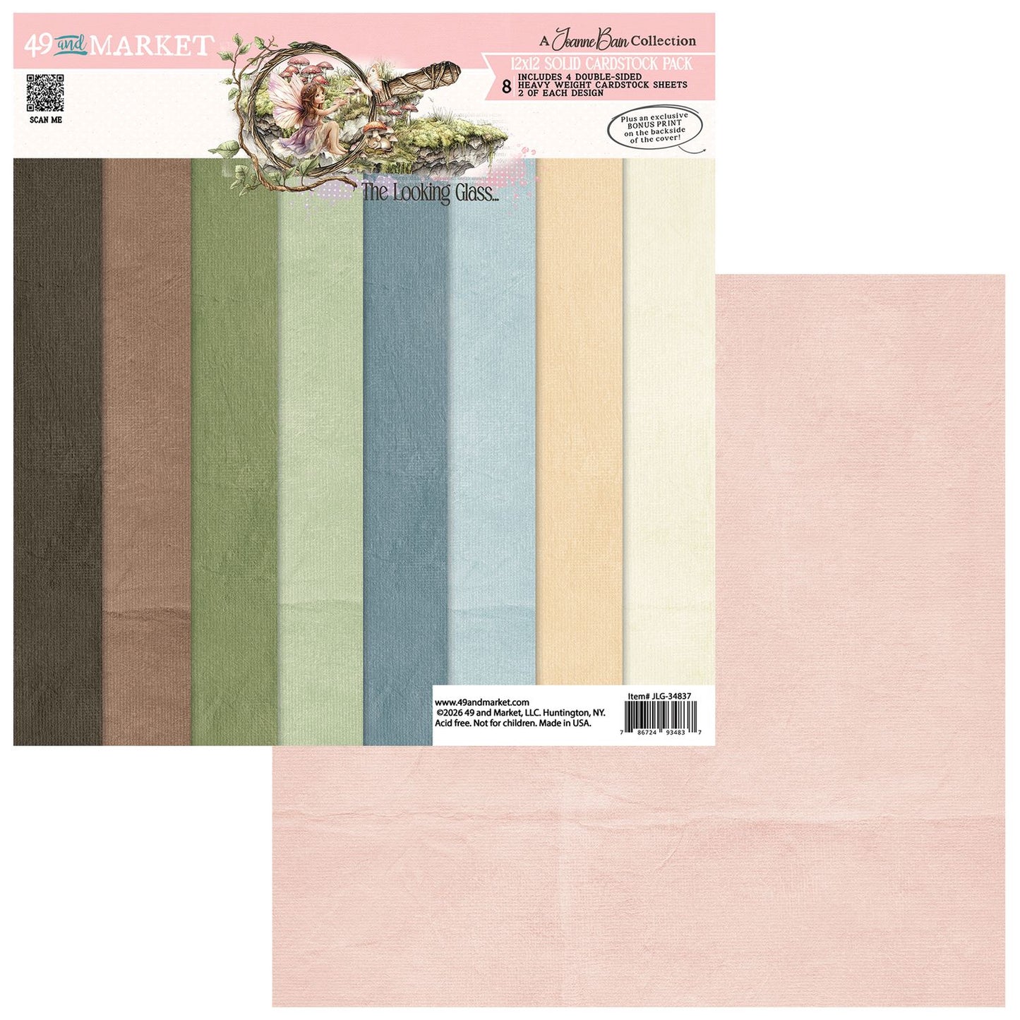 49 & Market - 12x12 Solid Cardstock Pack - The Looking Glass
