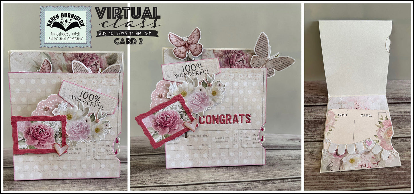 Karen Burniston - Card Kits - Congrats Triple Whirly Wheel Card