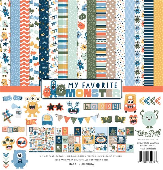 Echo Park - 12x12 Collection Kit - My Favorite Monster