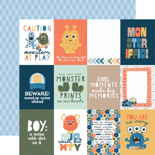 Echo Park - My Favorite Monster - 3x4 Journaling Cards