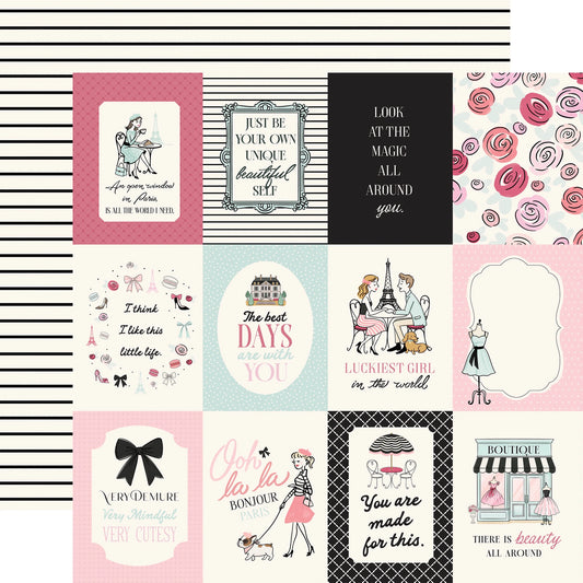 Carta Bella - French Girl - 3x4 Journaling Cards