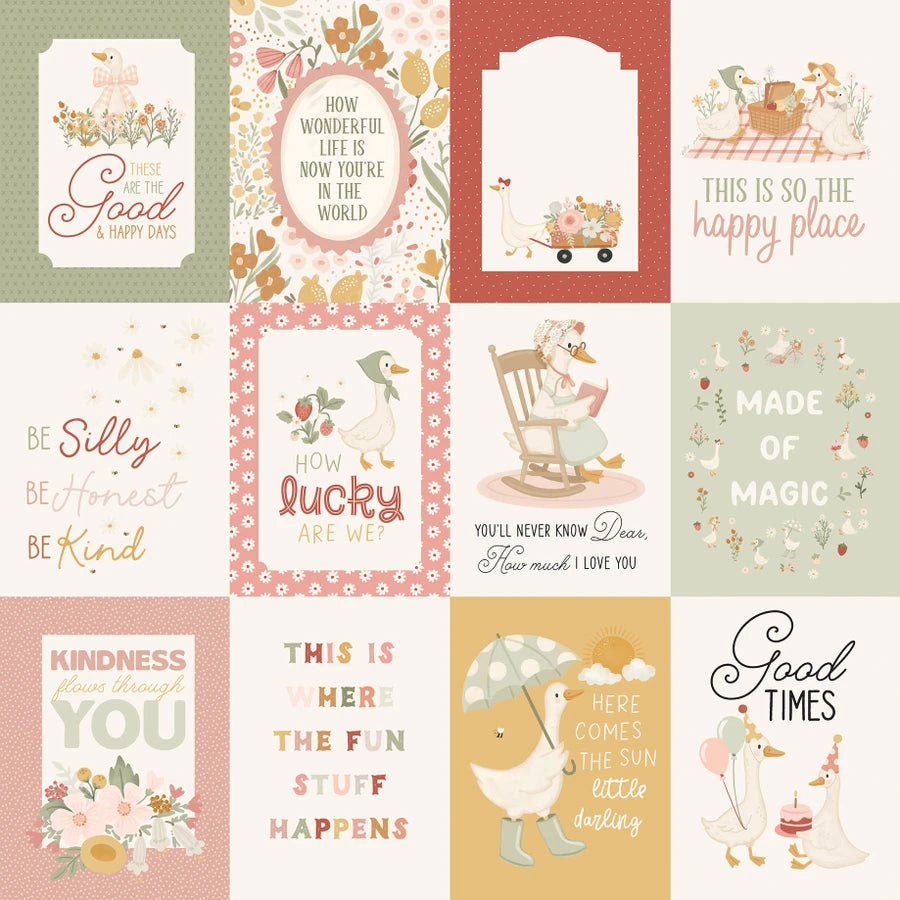 Carta Bella - Silly Goose - 3x4 Journaling Cards