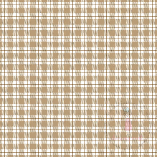 Dress My Craft - 12x12 Paper - Baby Brown Gingham Checks
