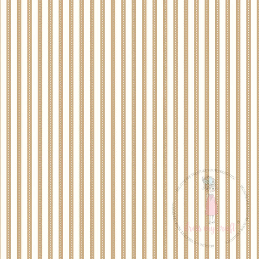 Dress My Craft - 12x12 Paper - Baby Brown Ribbon Lines