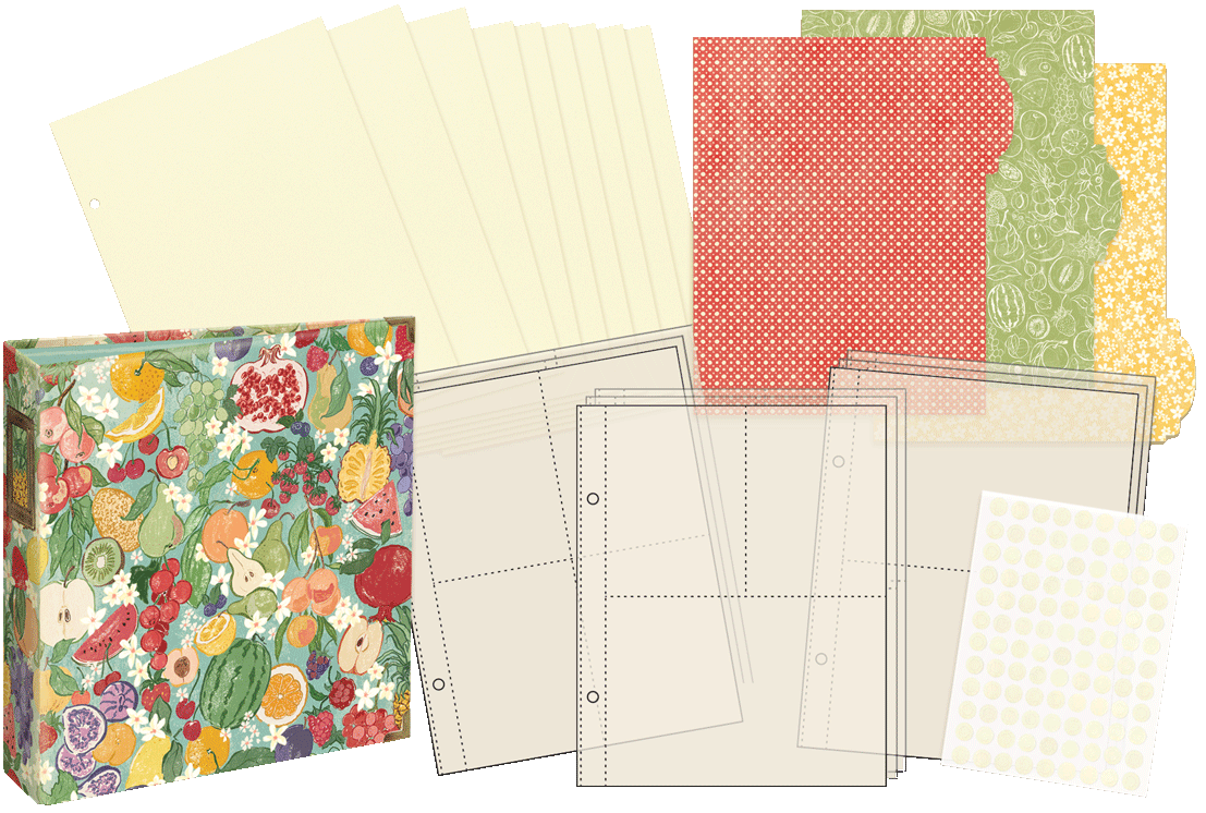 Graphic 45 - Fruit & Floral Binder Album with Pocket Pages