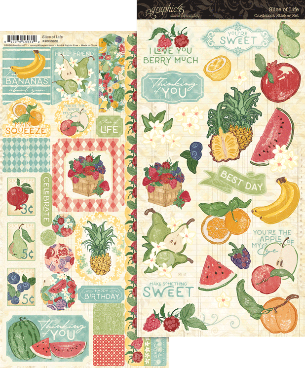 Graphic 45 - Cardstock Stickers Set - Slice of Life