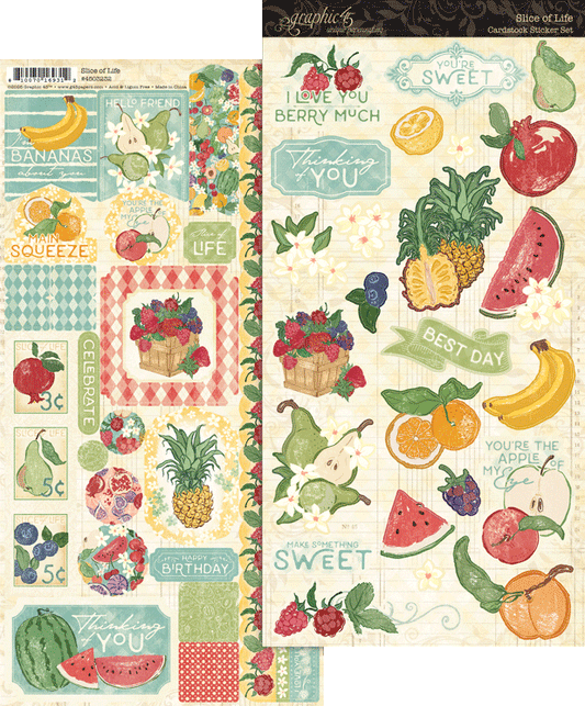 Graphic 45 - Cardstock Stickers Set - Slice of Life