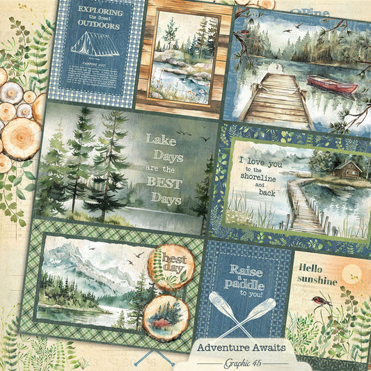 Graphic 45 - Adventure Awaits - Adventure Awaits Journaling Cut-Apart