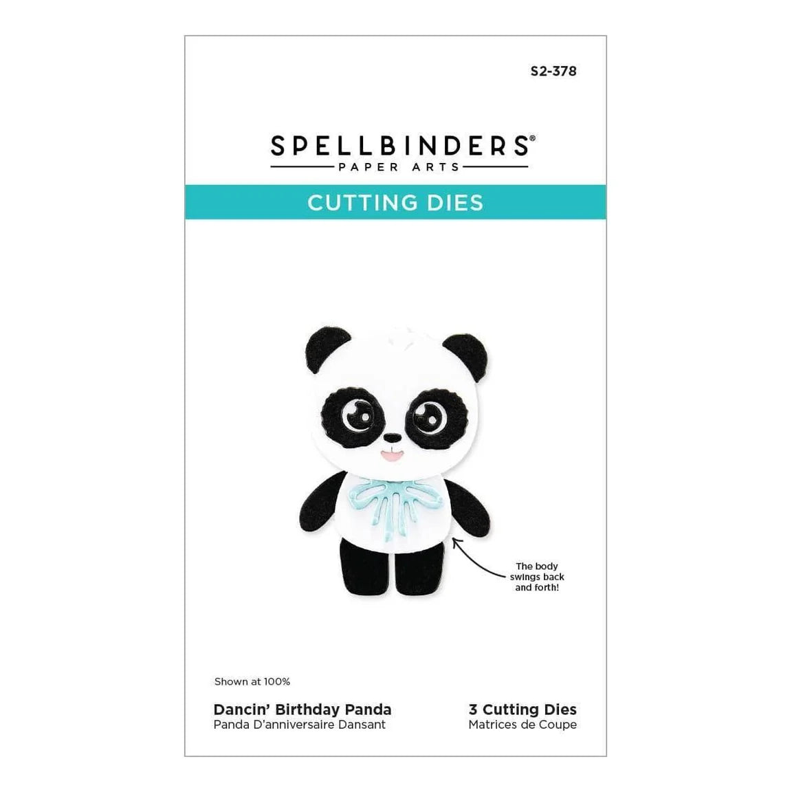 Spellbinders - Cutting Dies - Dancin’ Birthday Panda