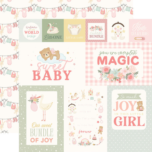 Carta Bella - Little Lullabies Baby Girl - Multi Journaling Cards