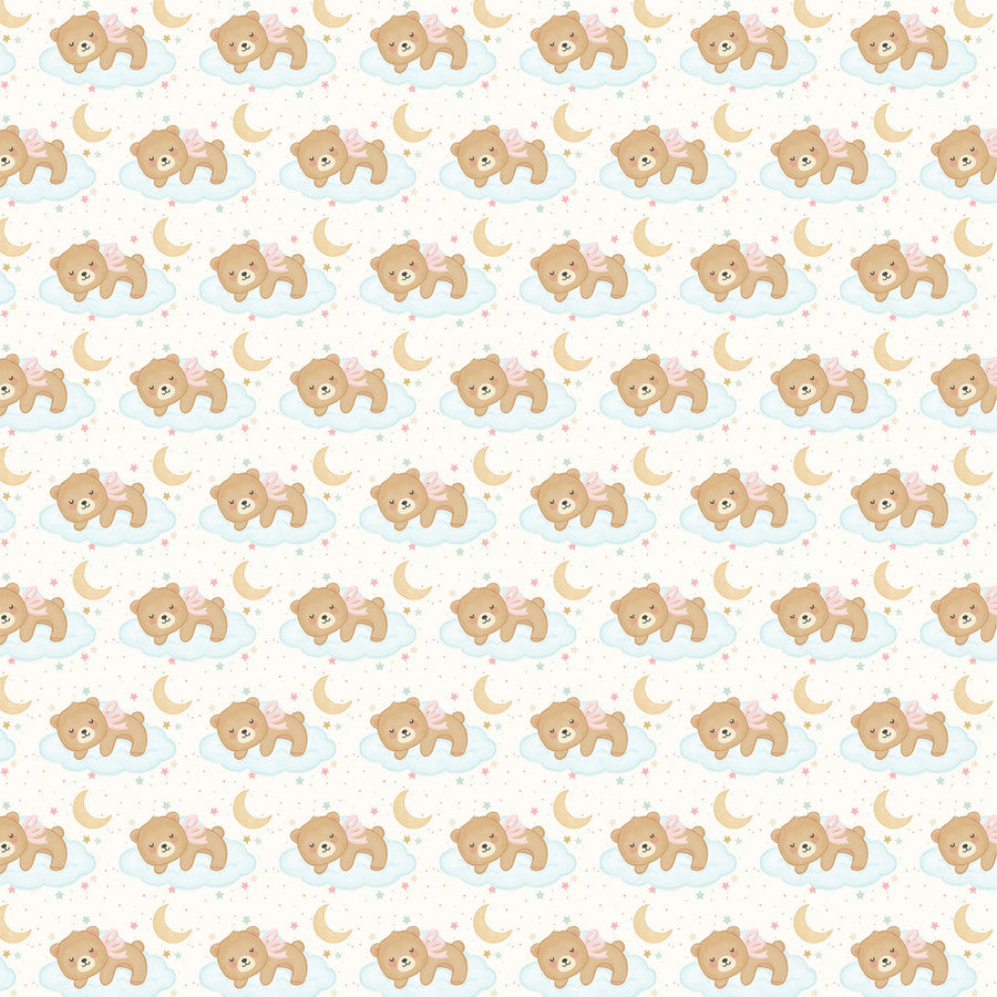 Carta Bella - Little Lullabies Baby Girl - Sleepy Girl Bear