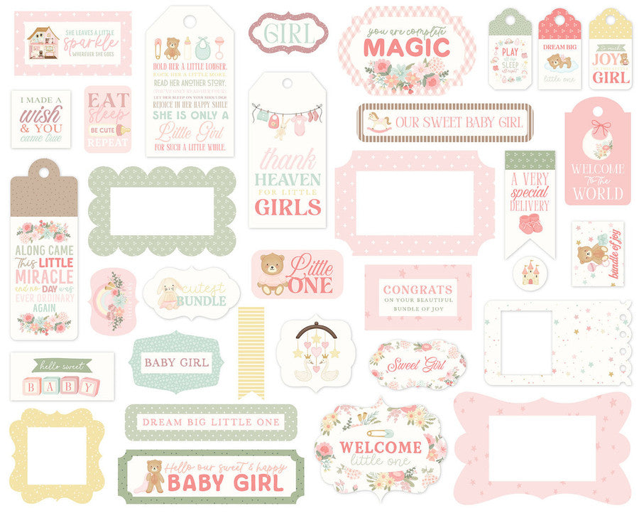 Carta Bella - Frames & Tags - Little Lullabies Little Girl