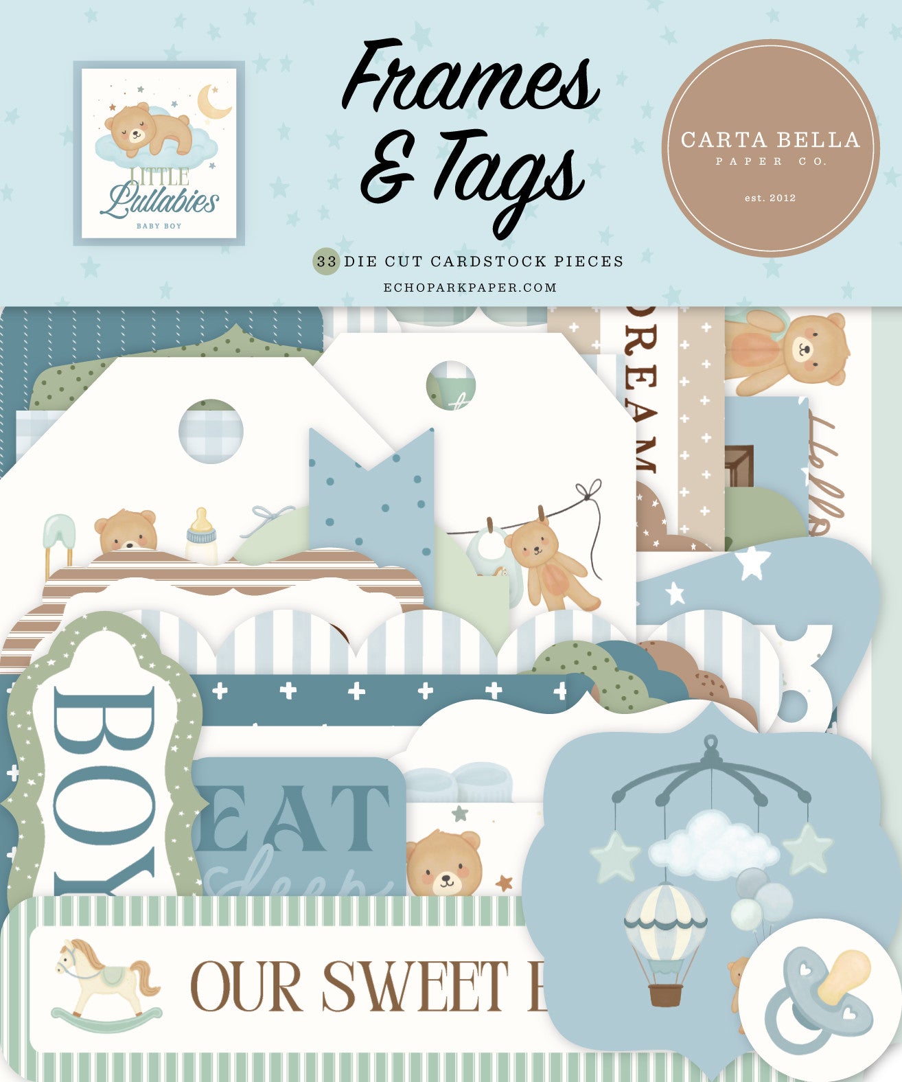 Carta Bella - Frames & Tags - Little Lullabies Little Boy