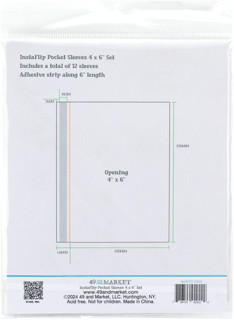49 & Market - InstaFlip Pocket Sleeves - 4’’x6’’ Set