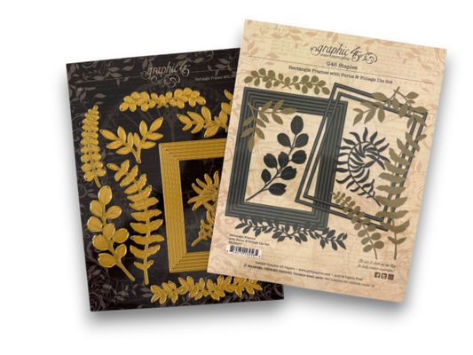 Graphic 45 - Die Set - Rectangle Frames with Ferns & Foliage