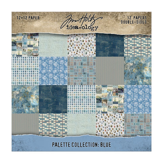 Tim Holtz - 12x12 Double Sided Papers - Palette Collection: Blue