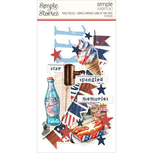 Simple Stories - Page Pieces - Simple Vintage Land of the Free