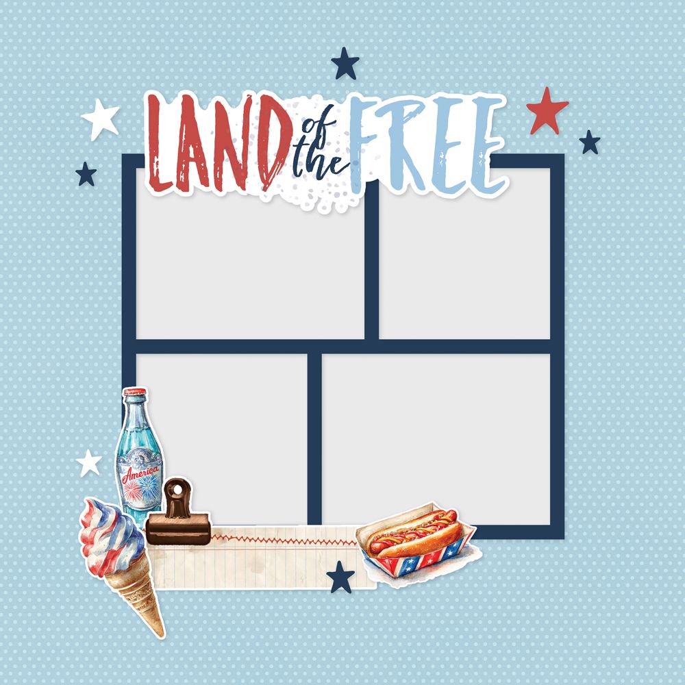 Simple Stories - Page Pieces - Simple Vintage Land of the Free