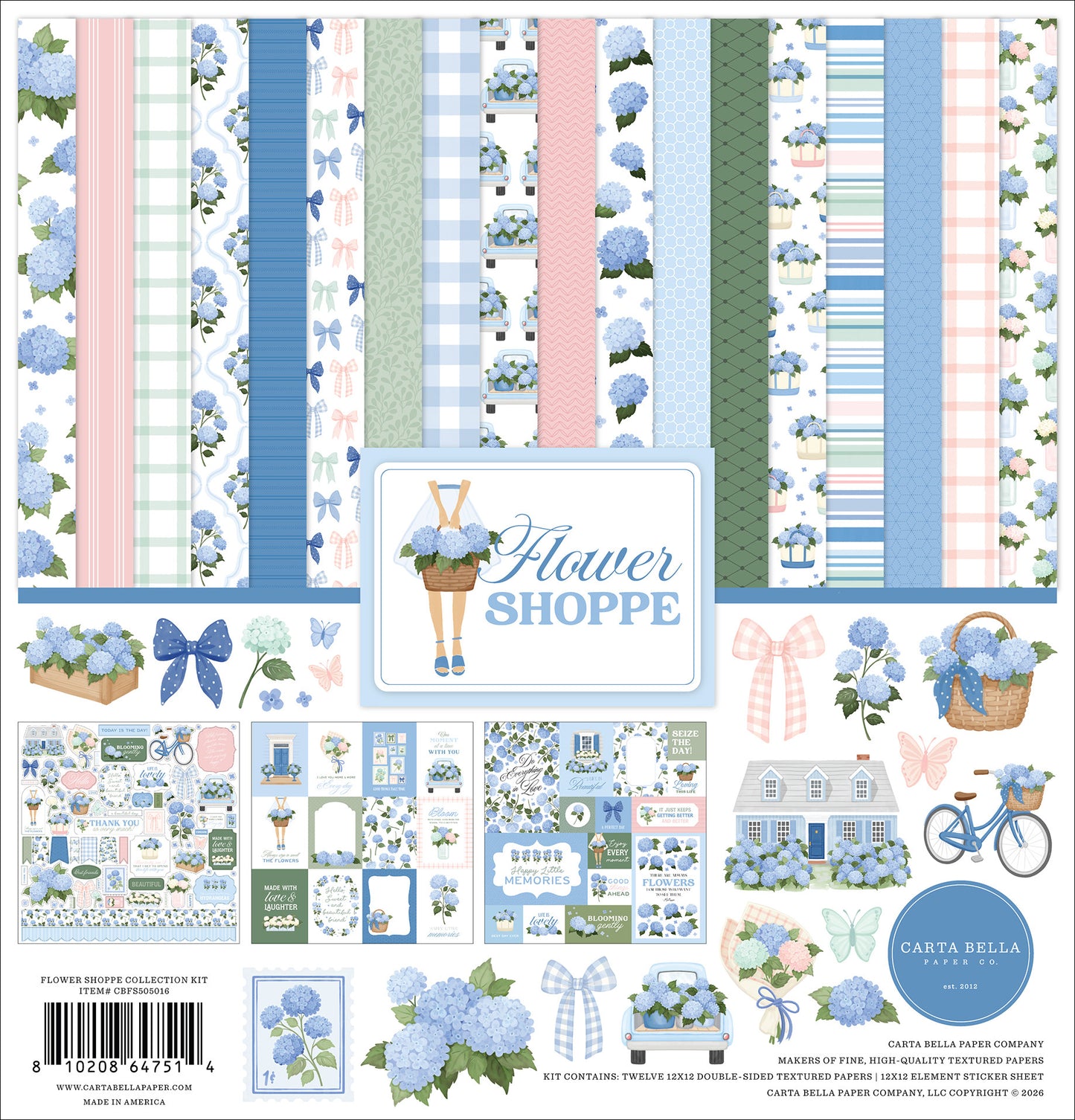Carta Bella - 12x12 Collection Kit - Flower Shoppe