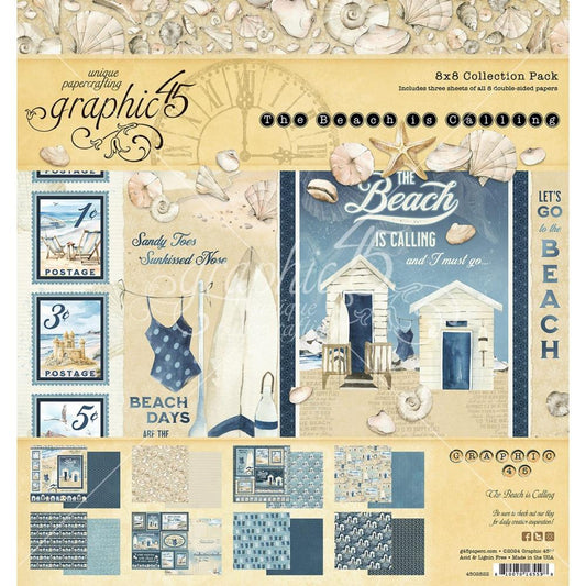 Graphic 45 - 8x8 Collection Pack - The Beach is Calling