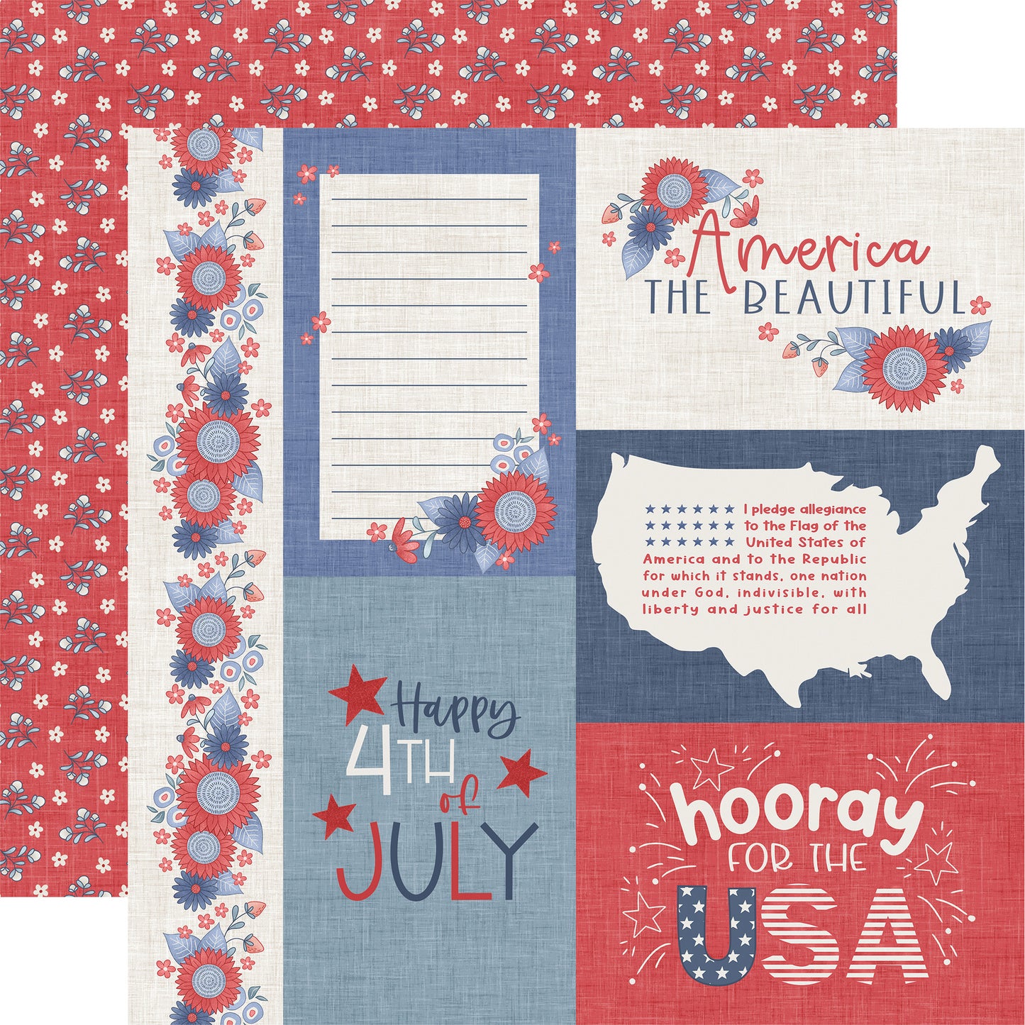 Echo Park - Yankee Doodle - Brave Journaling Cards