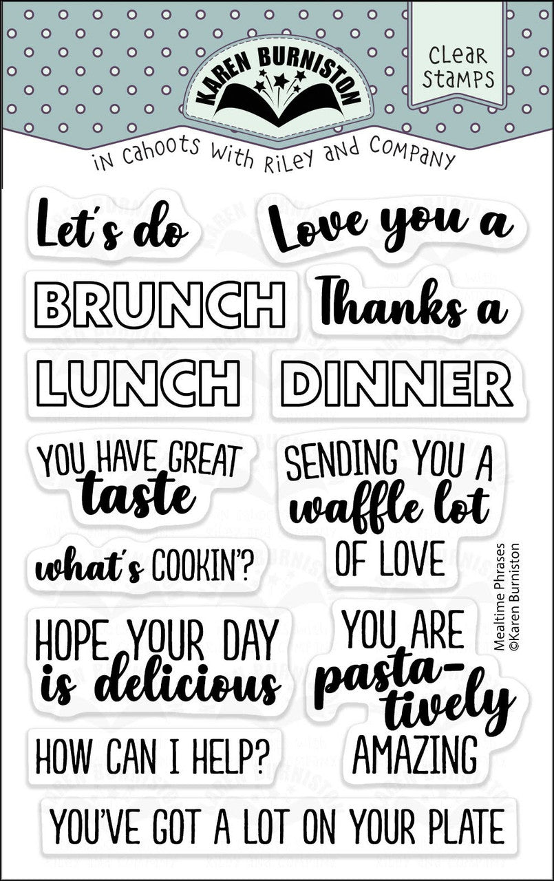 CS035 Karen Burniston - Clear Stamps - Mealtime Phrases