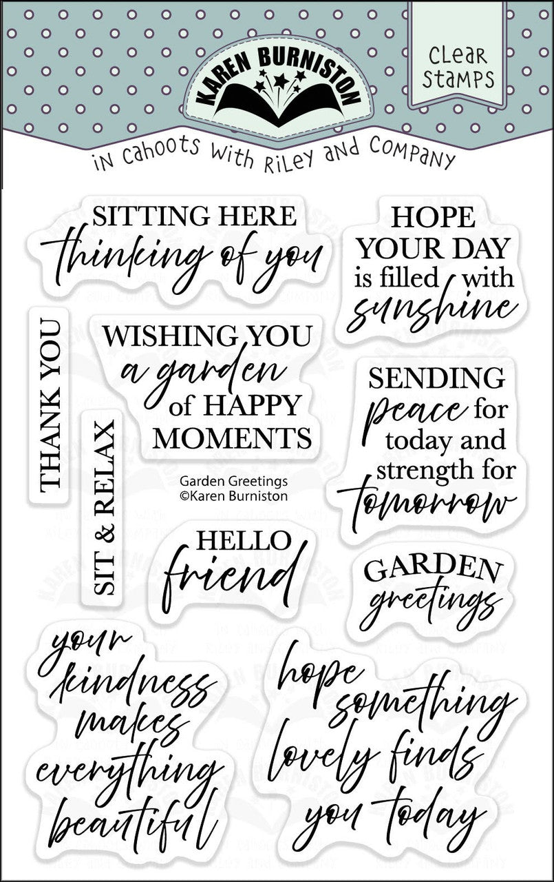 CS036 Karen Burniston - Clear Stamps - Garden Greetings