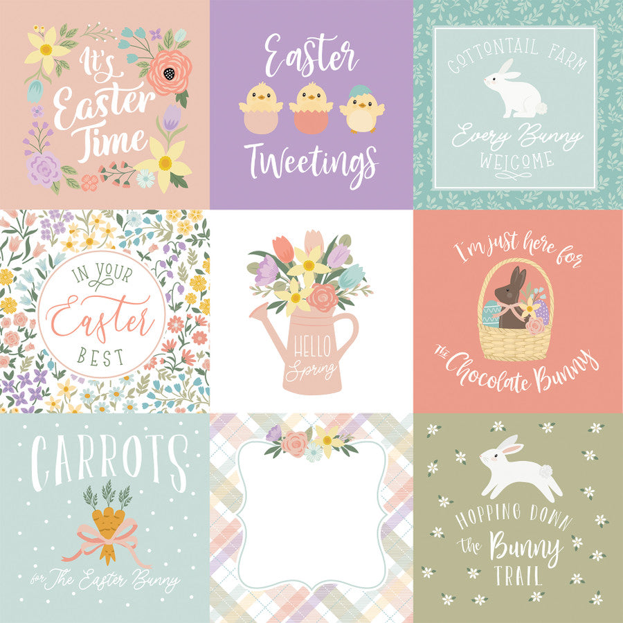 Echo Park - It’s Easter Time - 4x4 Journaling Cards