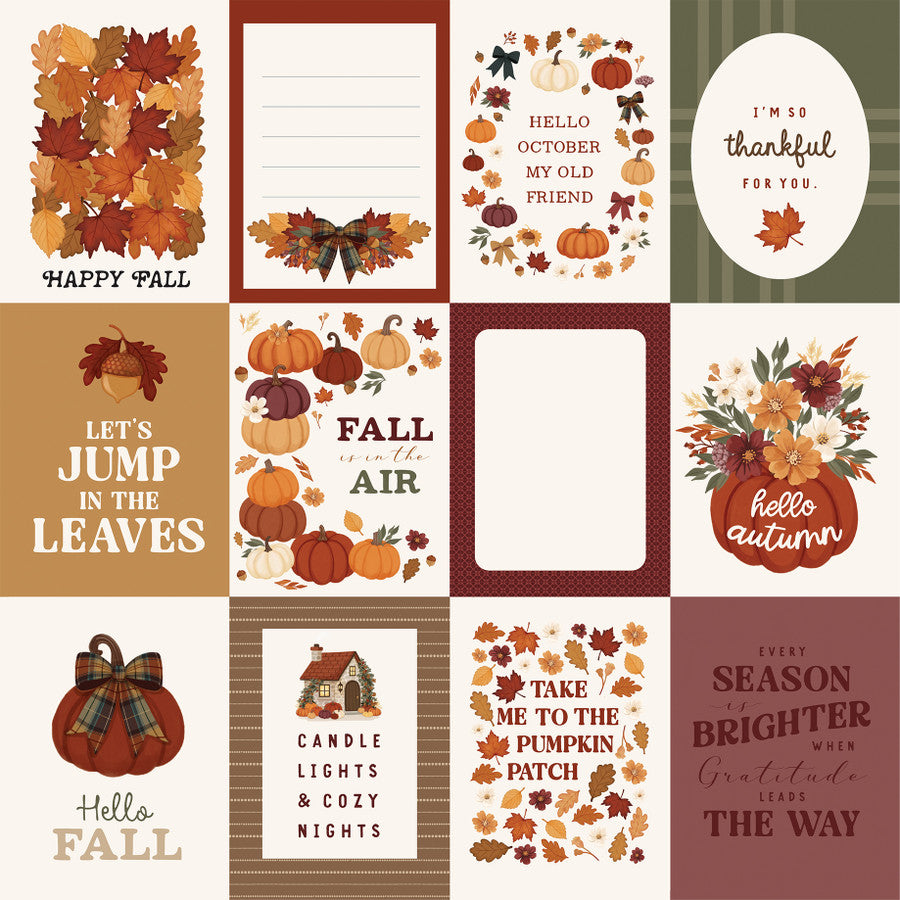 Carta Bella - Here Comes Autumn - 3x4 Journaling Cards
