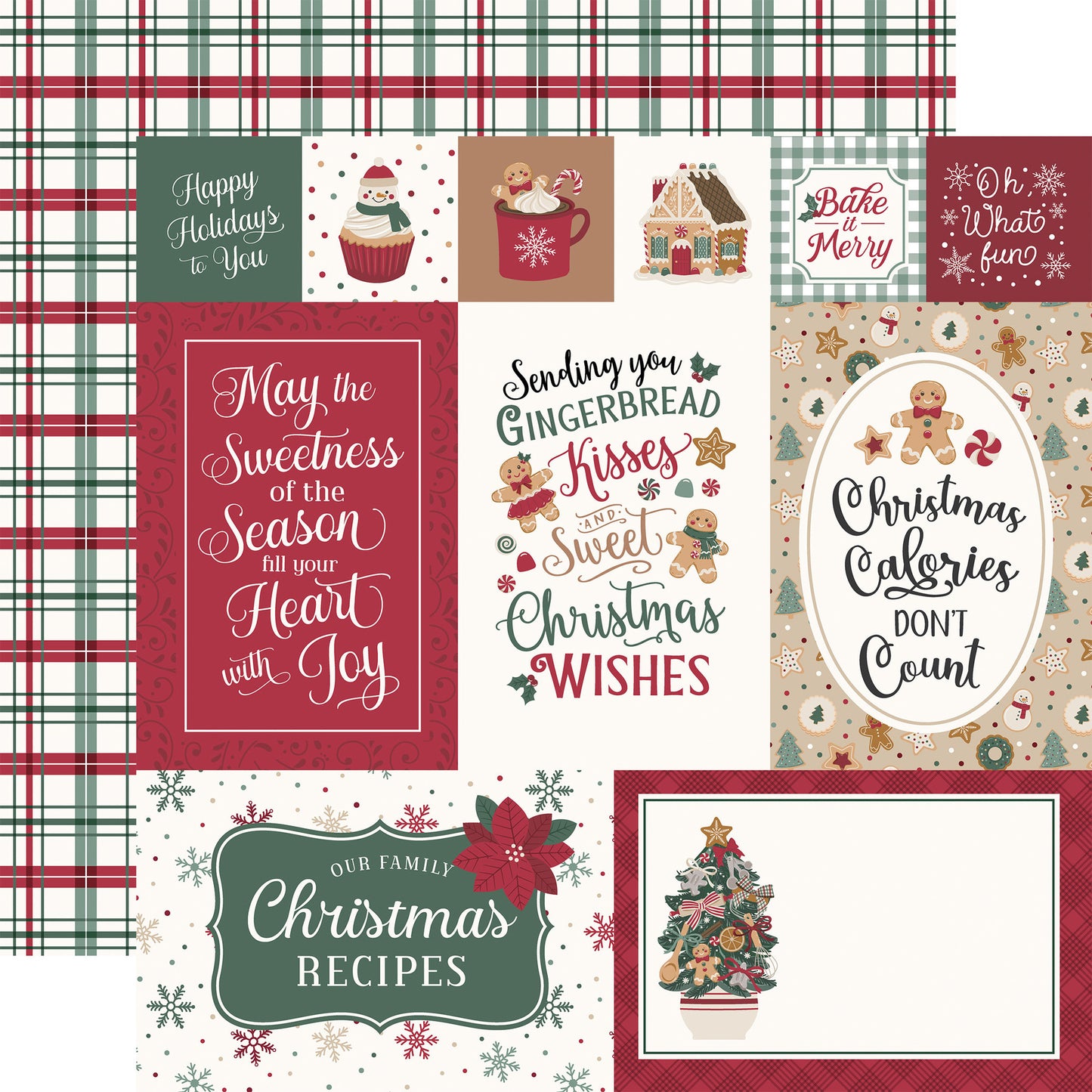 Echo Park - Baking Christmas Cheer - Baking Journaling Cards