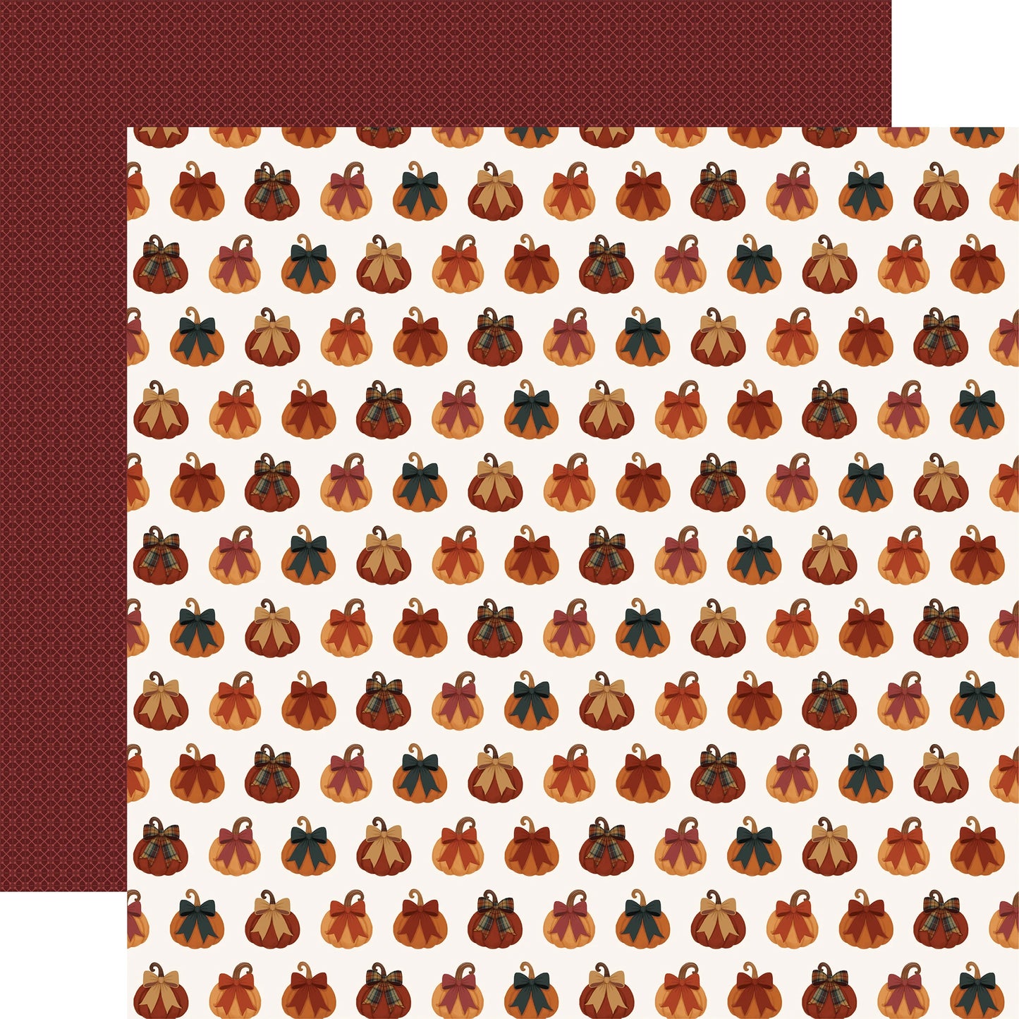 Carta Bella - Here Comes Autumn - Tied in a Bow Pumpkins