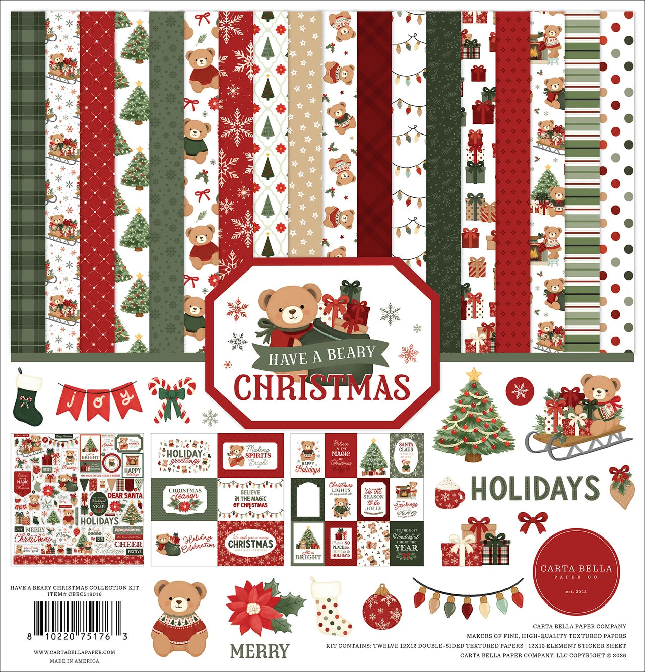 Carta Bella - Collection Kit - Have a Beary Christmas
