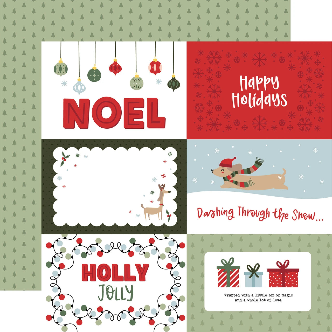Echo Park - Here Comes Santa Paws - 6x4 Journaling Cards
