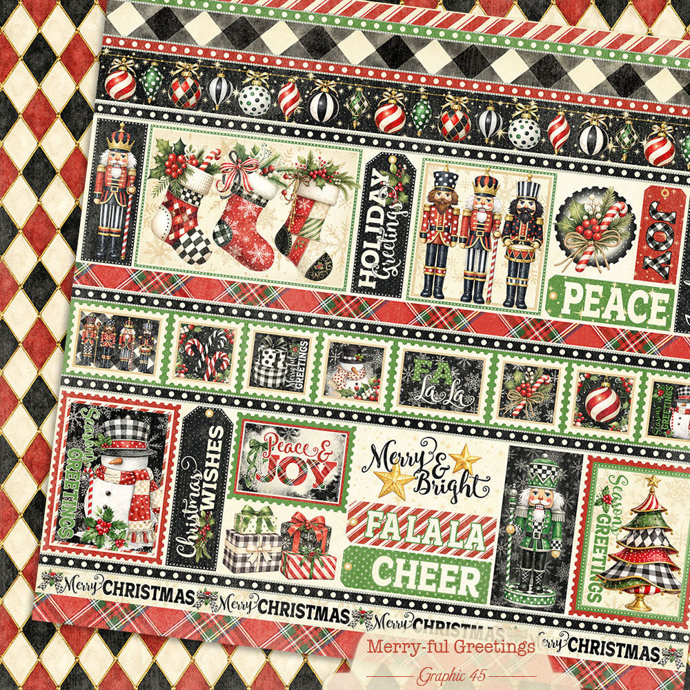 Graphic 45 - Merry-ful Greetings - Merry-ful Greetings Borders
