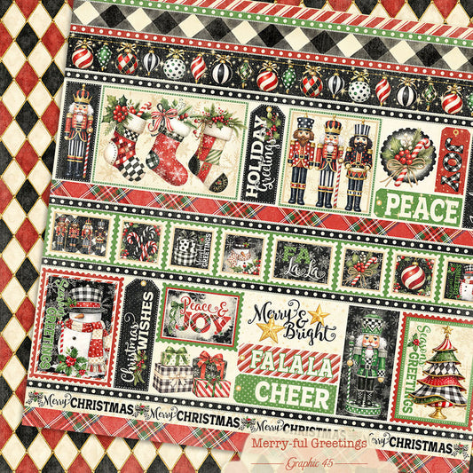 Graphic 45 - Merry-ful Greetings - Merry-ful Greetings Borders