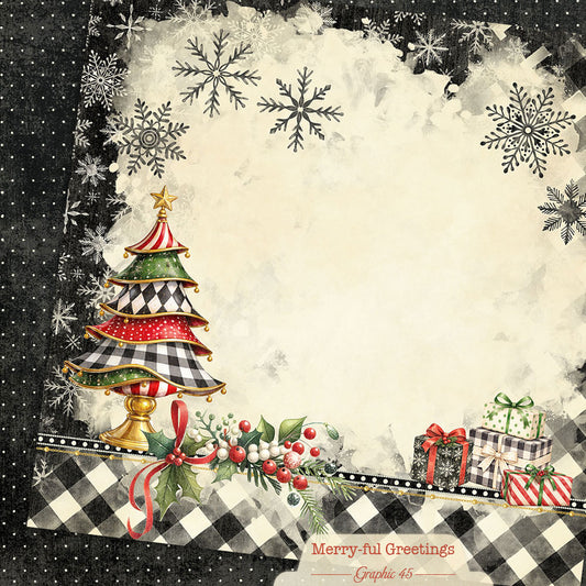Graphic 45 - Merry-ful Greetings - Christmas Tree Layout