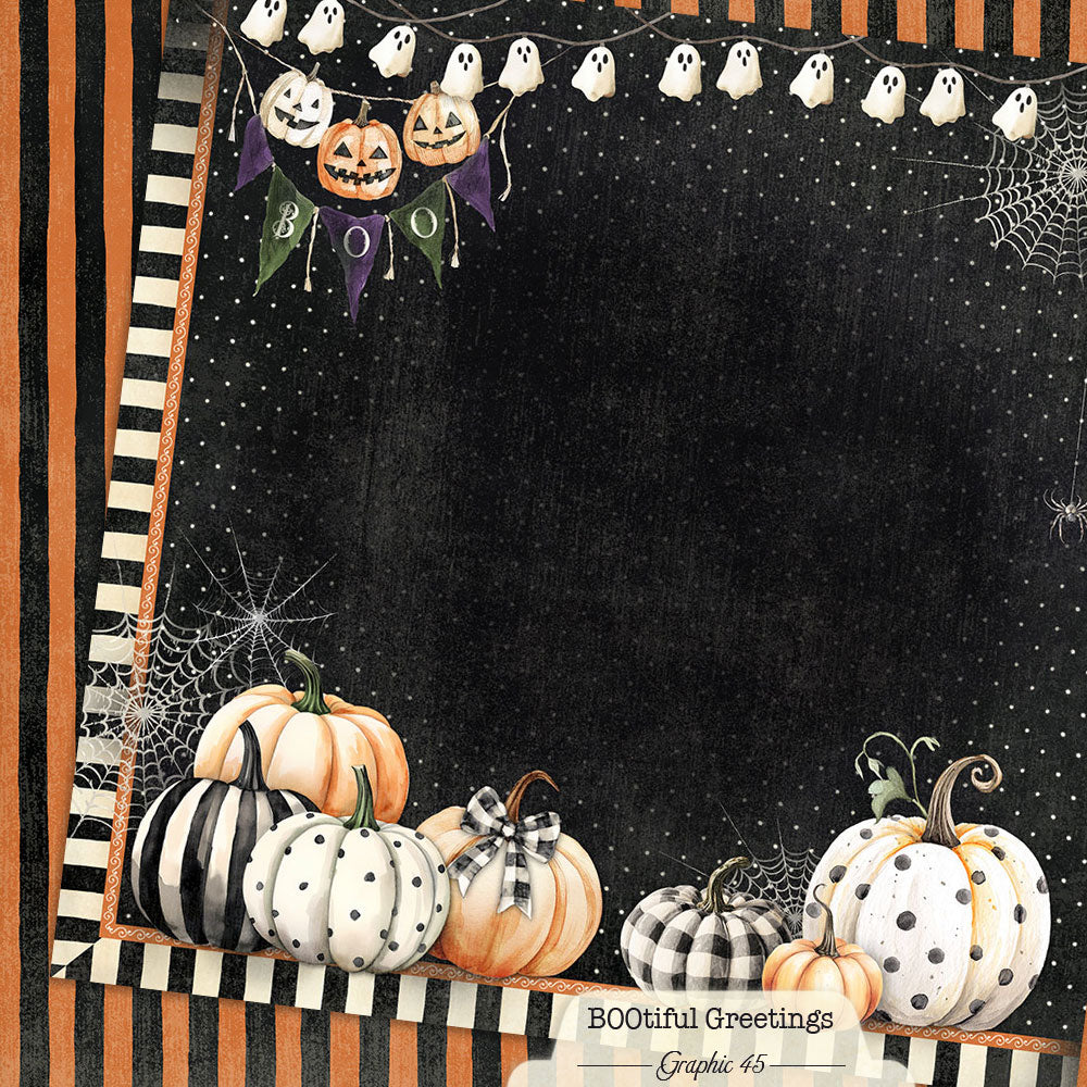 Graphic 45 - BOOtiful Greetings - Pumpkin Layout