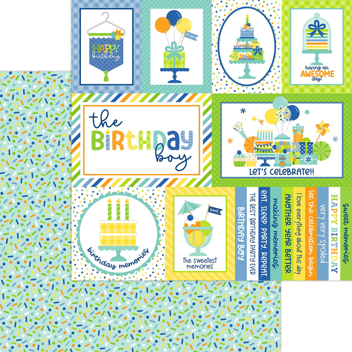 Doodlebug - Balloons & Banners - Cake Sprinkles