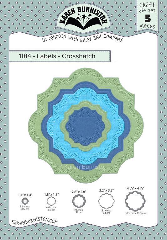 1184 Karen Burniston - Crosshatch Labels