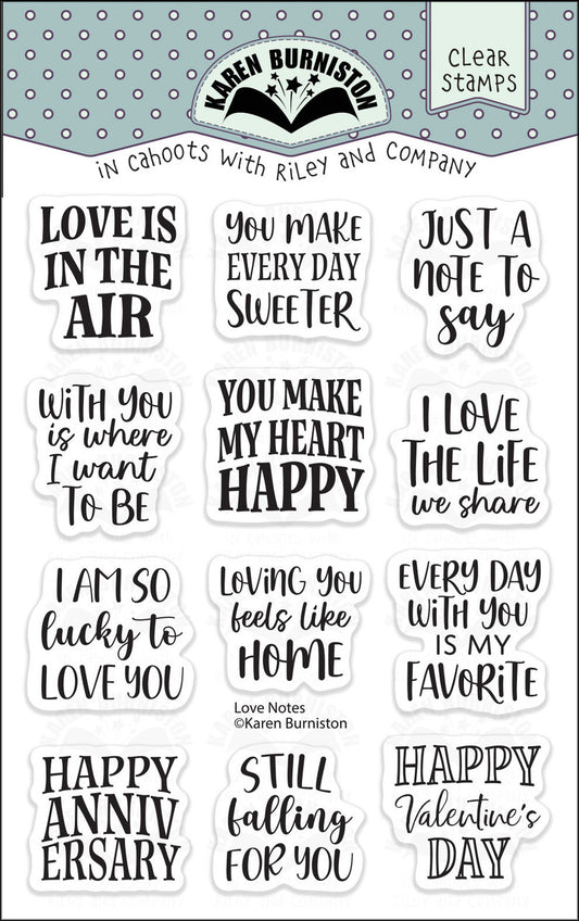 CS033 Karen Burniston - Love Notes clear stamps