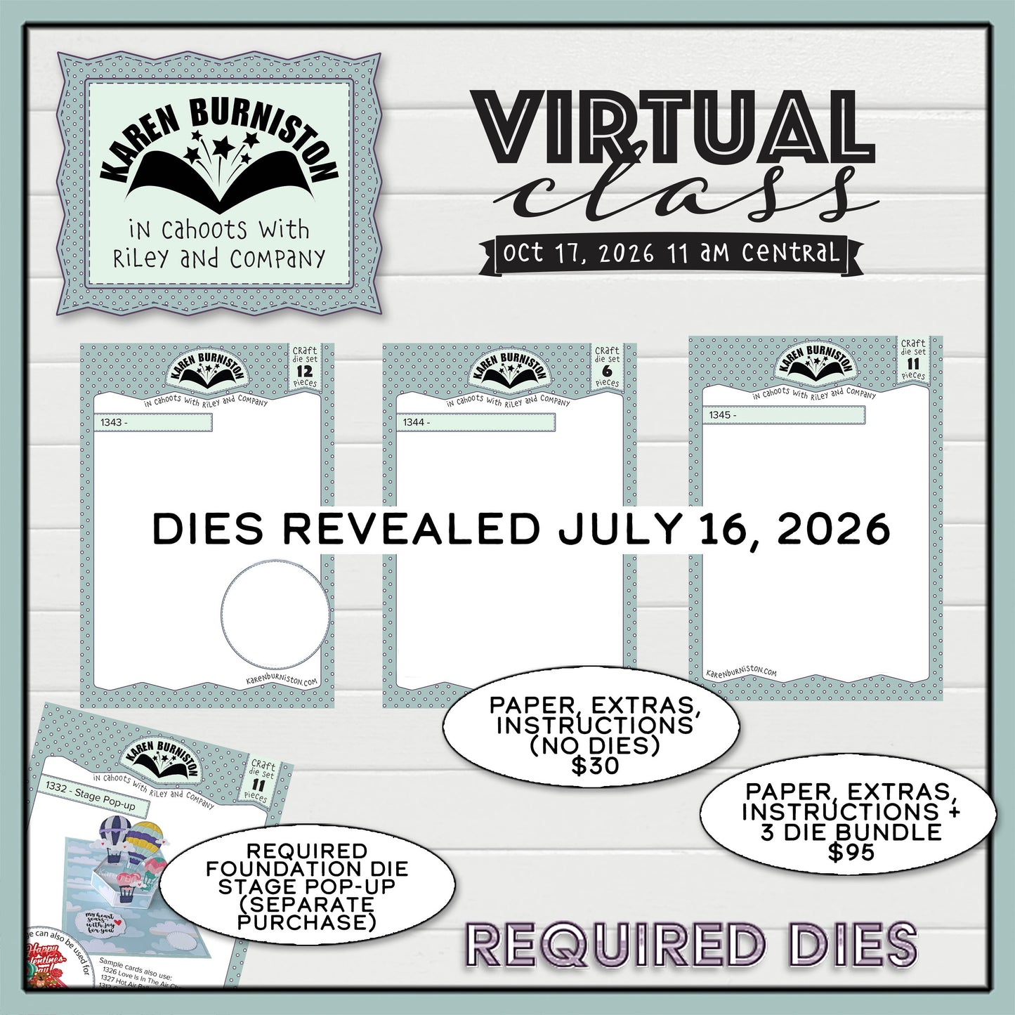 Karen Burniston - October 2026 Virtual Class