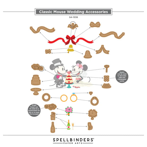 Spellbinders - Cutting Dies - Classic Mouse Wedding Accessories