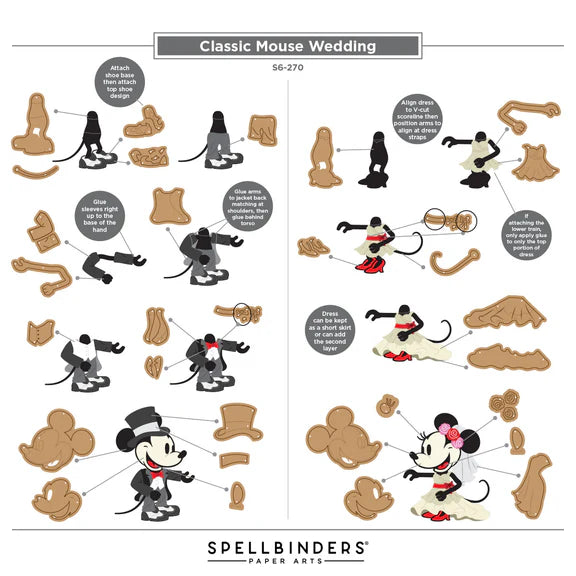 Spellbinders - Cutting Dies - Classic Mouse Wedding