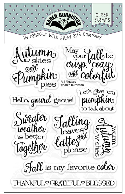 Karen Burniston - Clear Stamps - Fall Phrases