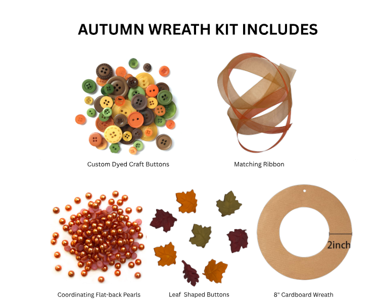 Buttons Galore & More - DIY Button Wreath - Autumn