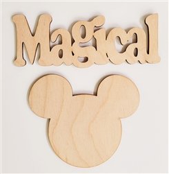 Clear Scraps - Magical Mouse Head - Wood