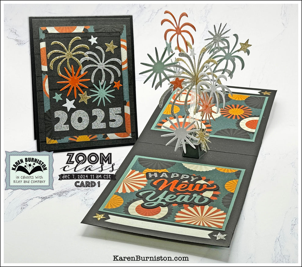 Karen Burniston Card Kits Happy New Year Popup Card Scrapp'n Savvy
